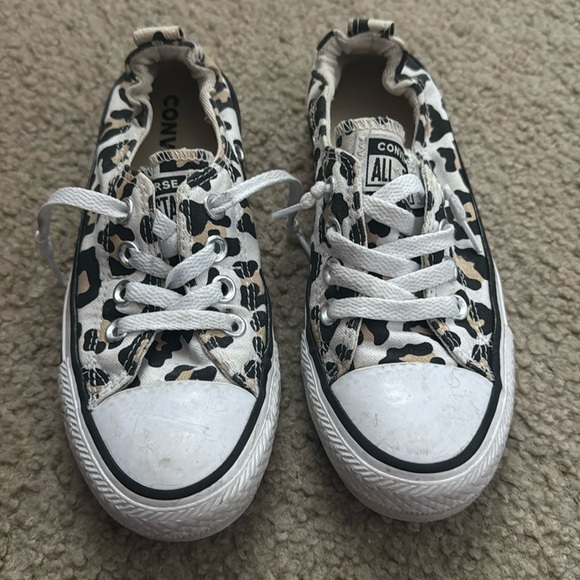 Converse Shoes - Leopard Converse slip on shoes size 5.